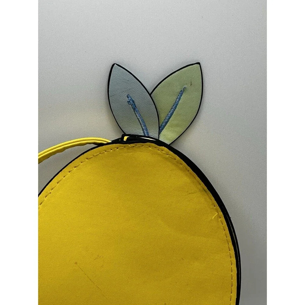 Lemon Shaped Crossbody Bag Faux Leather Novelty Purse Kids Girls NWOT